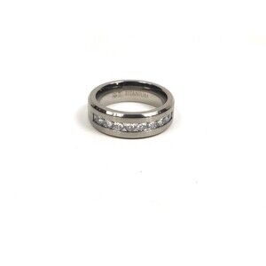 Metal Masters Titanium Band Cubic Zirconia CZ  10